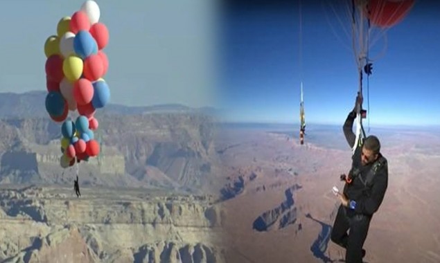 David Blaine stunned everyone by flying 24,000 feet using balloons