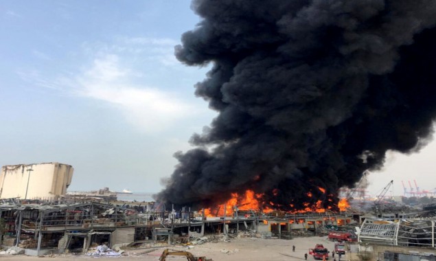 Large fire erupts in Beirut’s port area, month after massive explosion