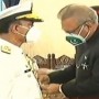 President Alvi confers Nishan-i-Imtiaz on CNS Admiral Amjad Khan Niazi