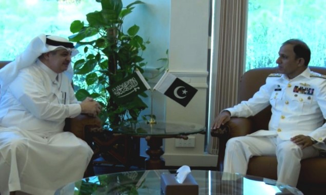 CNS Amjad Khan Niazi discusses maritime affairs with Saudi Ambassador