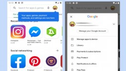 Google Play Store Hamburger menu replaced with Avatar icon