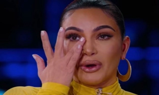 Kim Kardashian breaks into tears