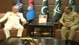 Chief of Naval Staff pays farewell call on CJCSC General Nadeem Raza