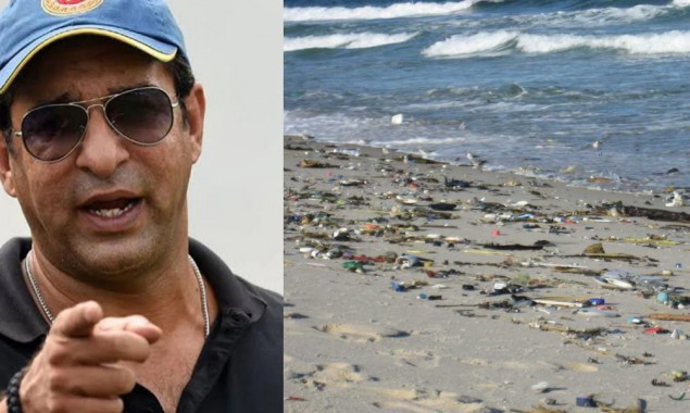 Wasim Akram annoyed over the horrible condition of Karachi’s Clifton beach