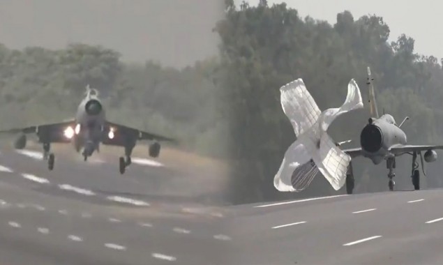 Pakistan Air Force Conducts Exercises On Islamabad-Lahore Motorway