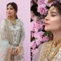 Ayesha Omar Blooms In White Floral Saree
