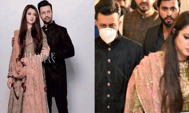Atif Aslam and wife spotted attending wedding in Lahore