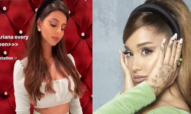 Is Suhana Khan copying Ariana Grande these days?