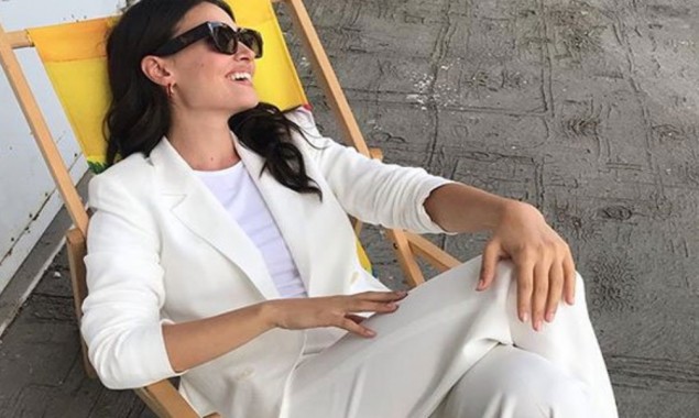 Esra Bilgiç AKA Halime Sultan looks beautiful in white dress