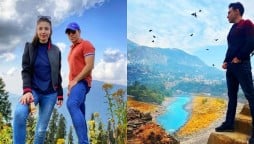 Haroon Shahid and wife spotted exploring beauty of northern areas