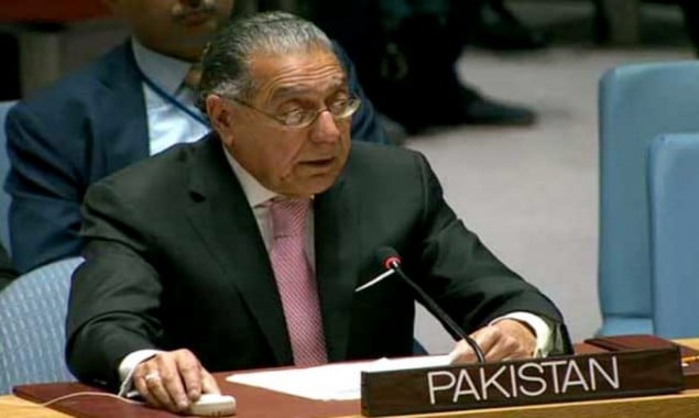 “Kashmir is undergoing sever economic crisis due to Indian military siege,” Munir Akram