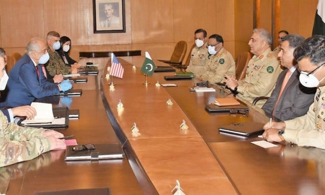 US Negotiator Zalmay Khalilzad  Calls On COAS At GHQ