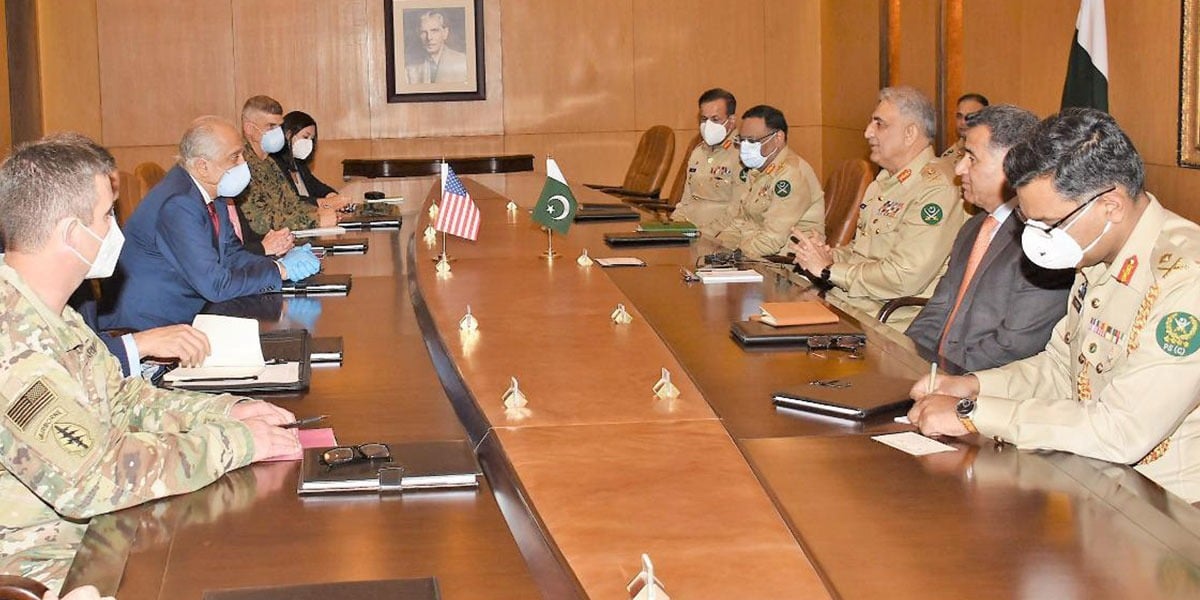 US Negotiator Zalmay Khalilzad Calls On COAS At GHQ