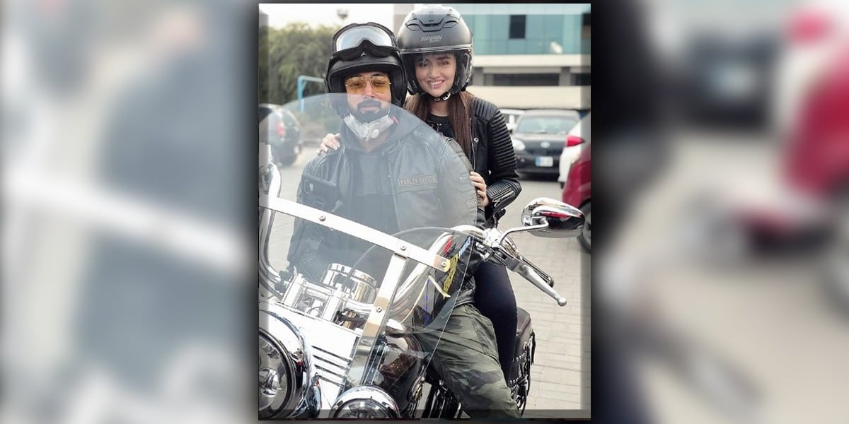 Sana Javed And Umair Jaswal Take Their Romance On Bike Ride