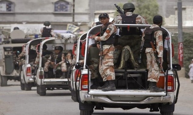 Rangers Conduct Flag March Operation In Different Areas Of Karachi