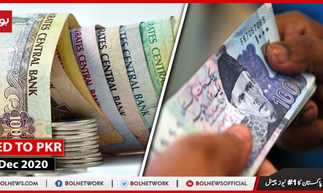 UAE TO PKR: Today 1 UAE Dirham to Pakistan Rupee, 8 December 2020