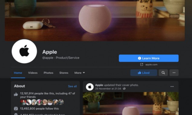 Facebook had not removed blue tick from Apple’s page