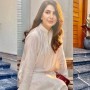 Areeba Habib giving major winter vibes with furry mustard sweater