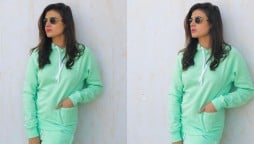 Hira Mani wears mint green sweatsuit like a boss