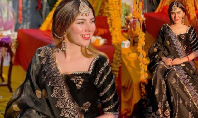 Naimal Khawar looks radiantly beautiful at a dholki function