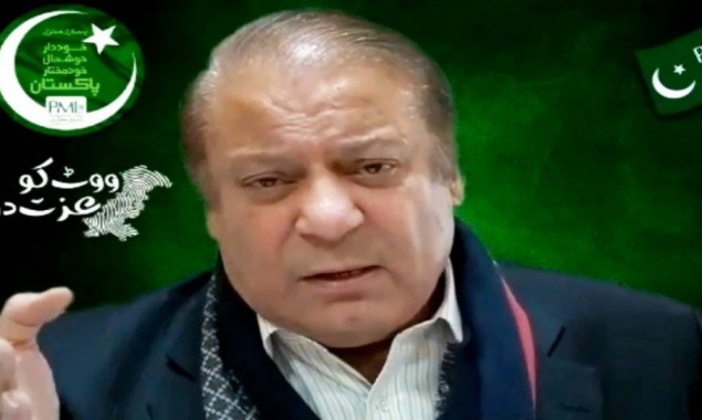 Nawaz Sharif once again denounces alleged rigging in the 2018 elections