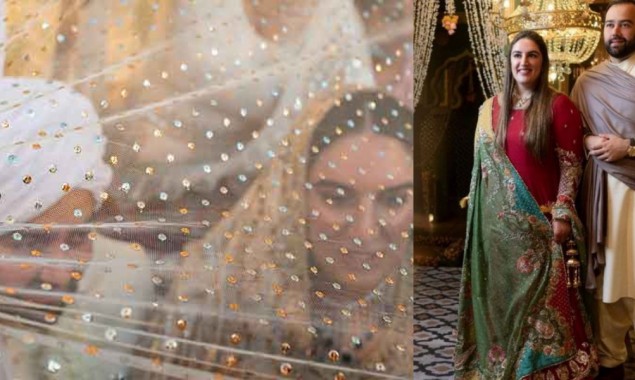 Picture of Bliss: Bakhtawar all smiles with Mahmood at their Mehndi event