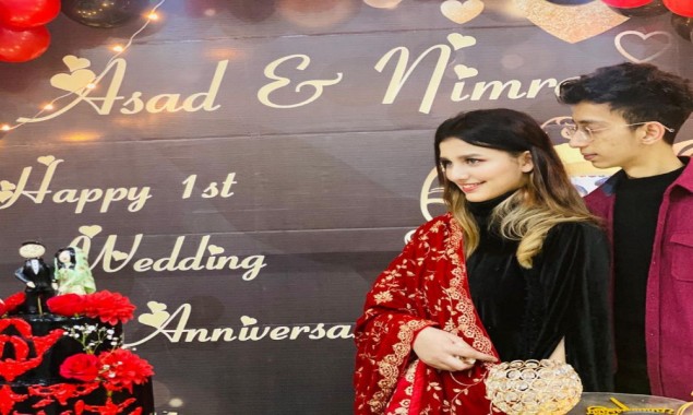 Viral Young Couple Asad & Nimra first wedding anniversary photos & video