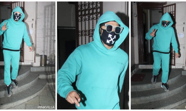 Ranveer Singh makes heads turn with his neon tracksuit