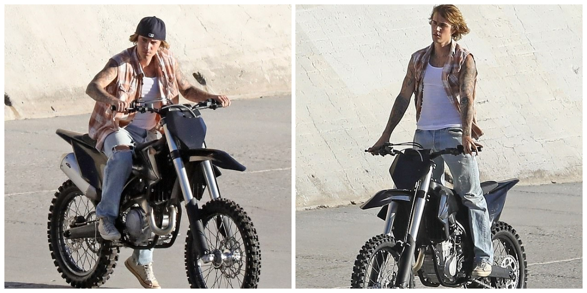 justin bieber dirt bike