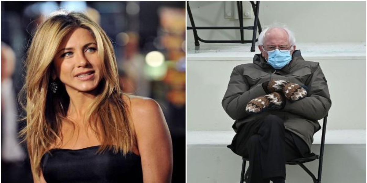 Jennifer Aniston Bernie Sanders