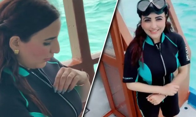 Hareem Shah grabs attention as she spotted wearing a swimsuit