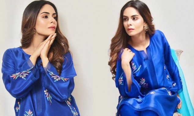 Emerging actress Amar Khan dazzles in shimmery blues