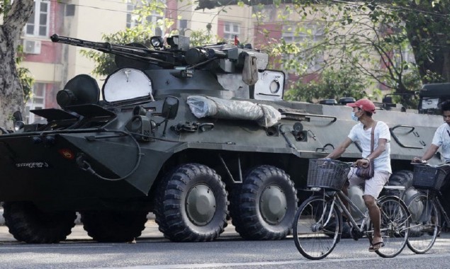Myanmar coup: Armored vehicles on the streets as internet cut off
