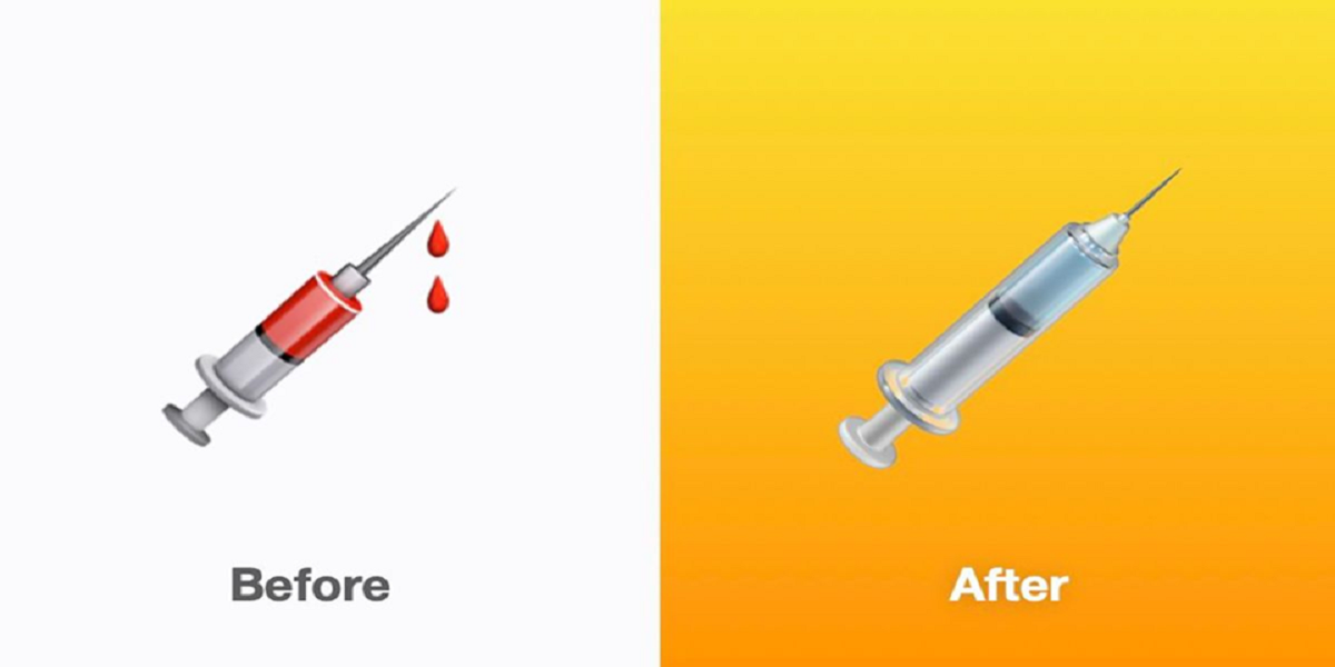 Apple Syringe emoji vaccination