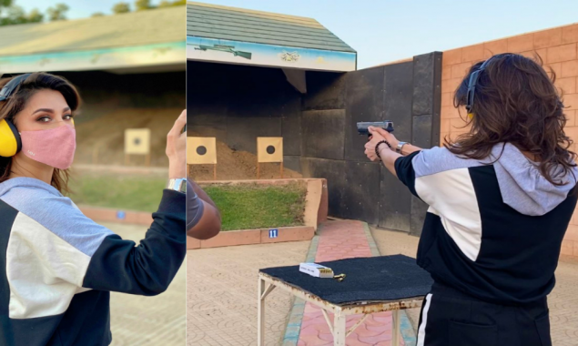 Mehwish Hayat gun lessons