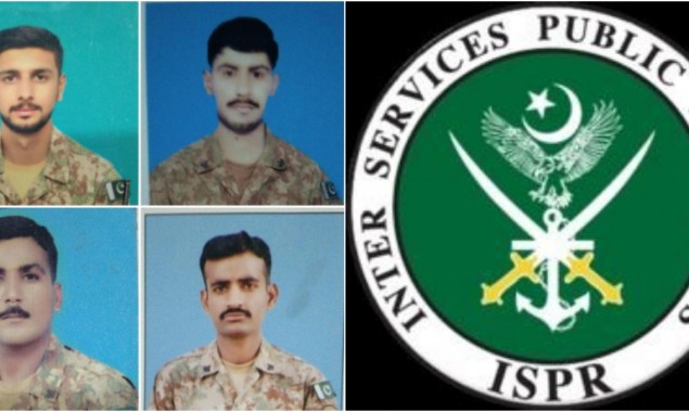 ISPR: 4 Soldiers martyred in terrorist ‘fire raid’ on post in South Waziristan
