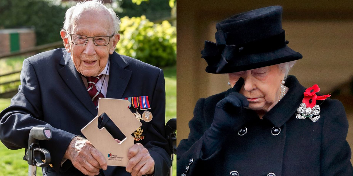 Queen Elizabeth Captain Tom Moore