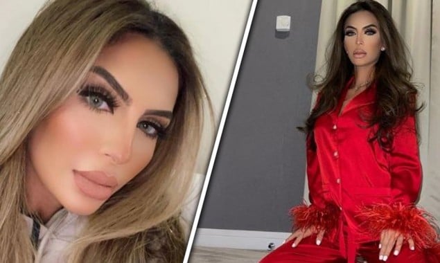 Faryal Makhdoom’s sultry snap in red lounge wear can steal your man