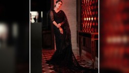 Ayeza Khan leaves jaws dropped in a stunning black saree