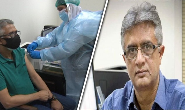 COVID-19: Dr. Faisal Sultan receives his first dose of Sinopharm vaccine