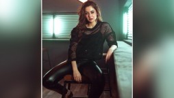 Hania Aamir Cheers For Peshawar Zalmi In Black Sheer Mesh Top