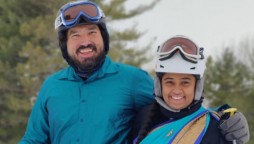 desi couple skiing