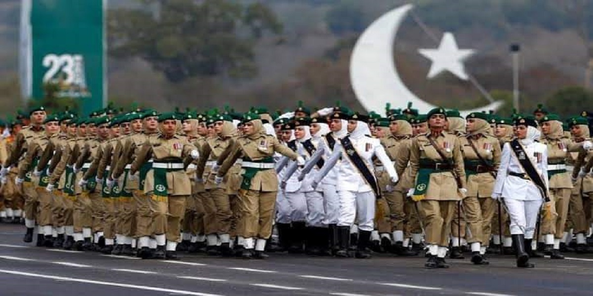 Pakistan Day celebration female march