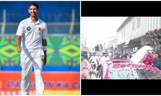 Shahnawaz Dahani receives warm welcome upon return to his hometown