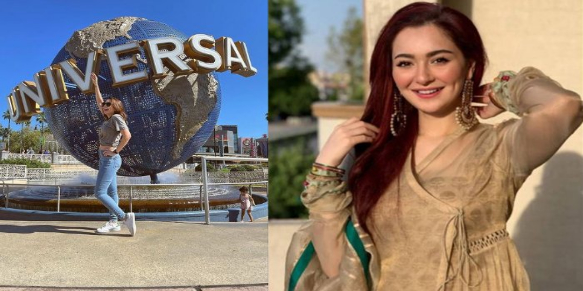 Hania Aamir photobomb