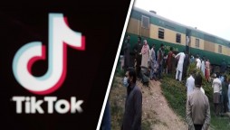 TikTok train track stunt