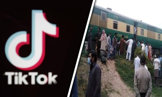 TikTok train track stunt