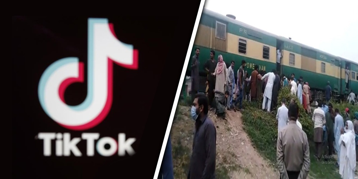 TikTok train track stunt