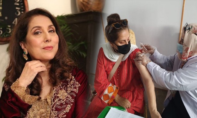 Samina Peerzada vaccine jab