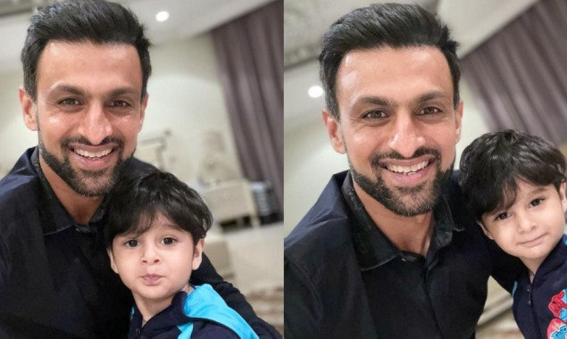 Shoaib Malik All Smiles With His Son Izhaan